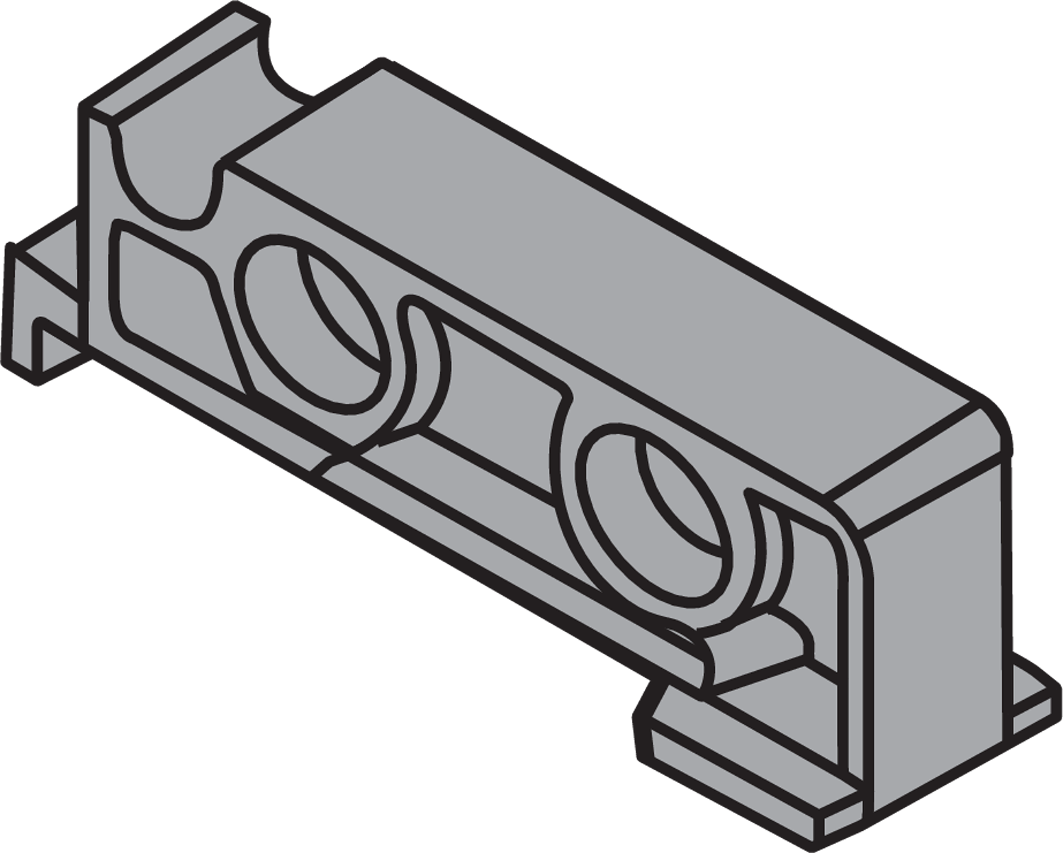 Blum Rear Mounting Block for Pull-Out Shelves on TANDEM Undermount Drawer Slides - T51.7000.01