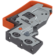 Locking device for MOVENTO 763/9 drawer runners Vertical mt. Orange