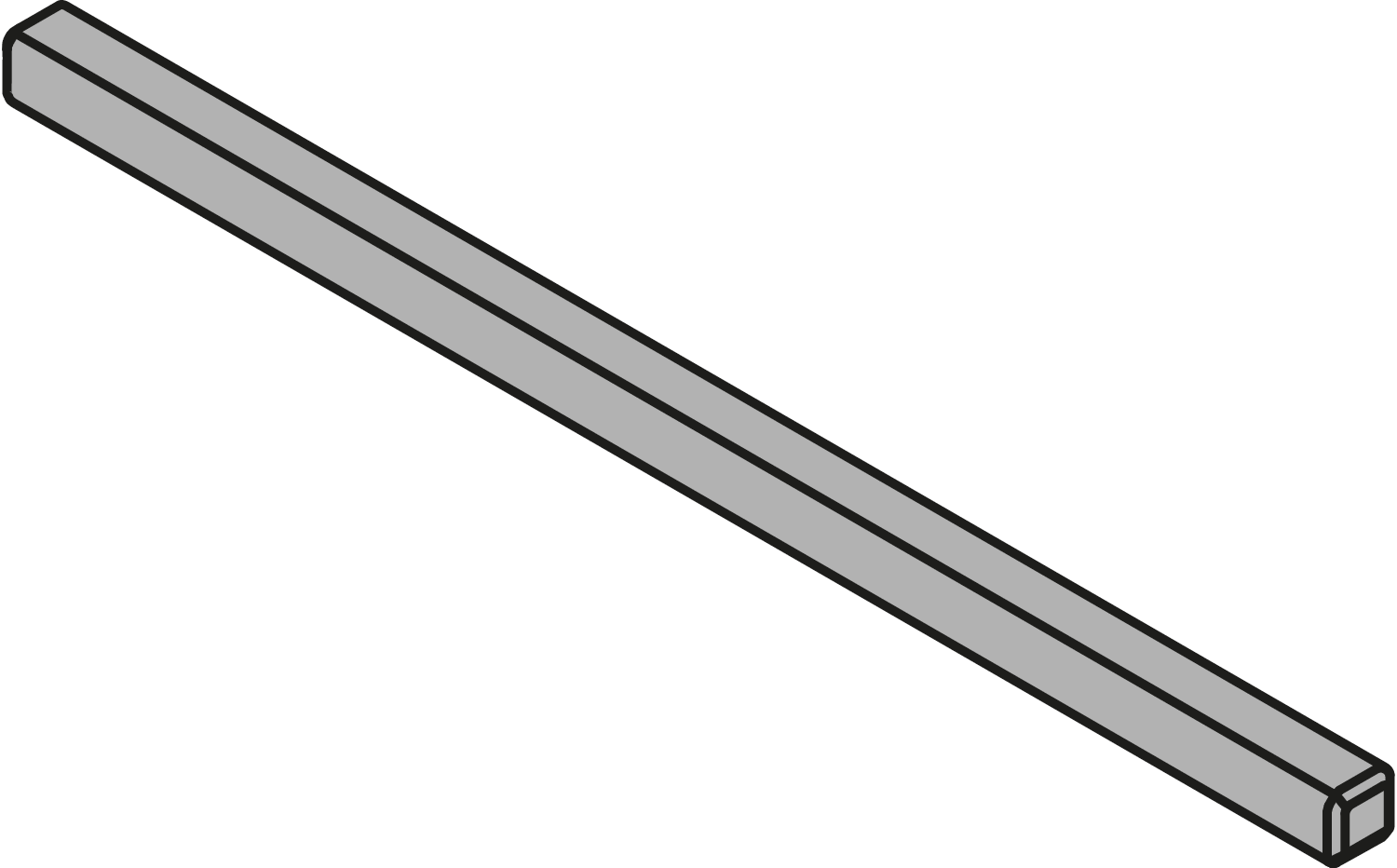 TIP-ON BLUMOTION for MOVENTO synchronization rod (narrow drawer) Ident 64 R7035 Light-Grey