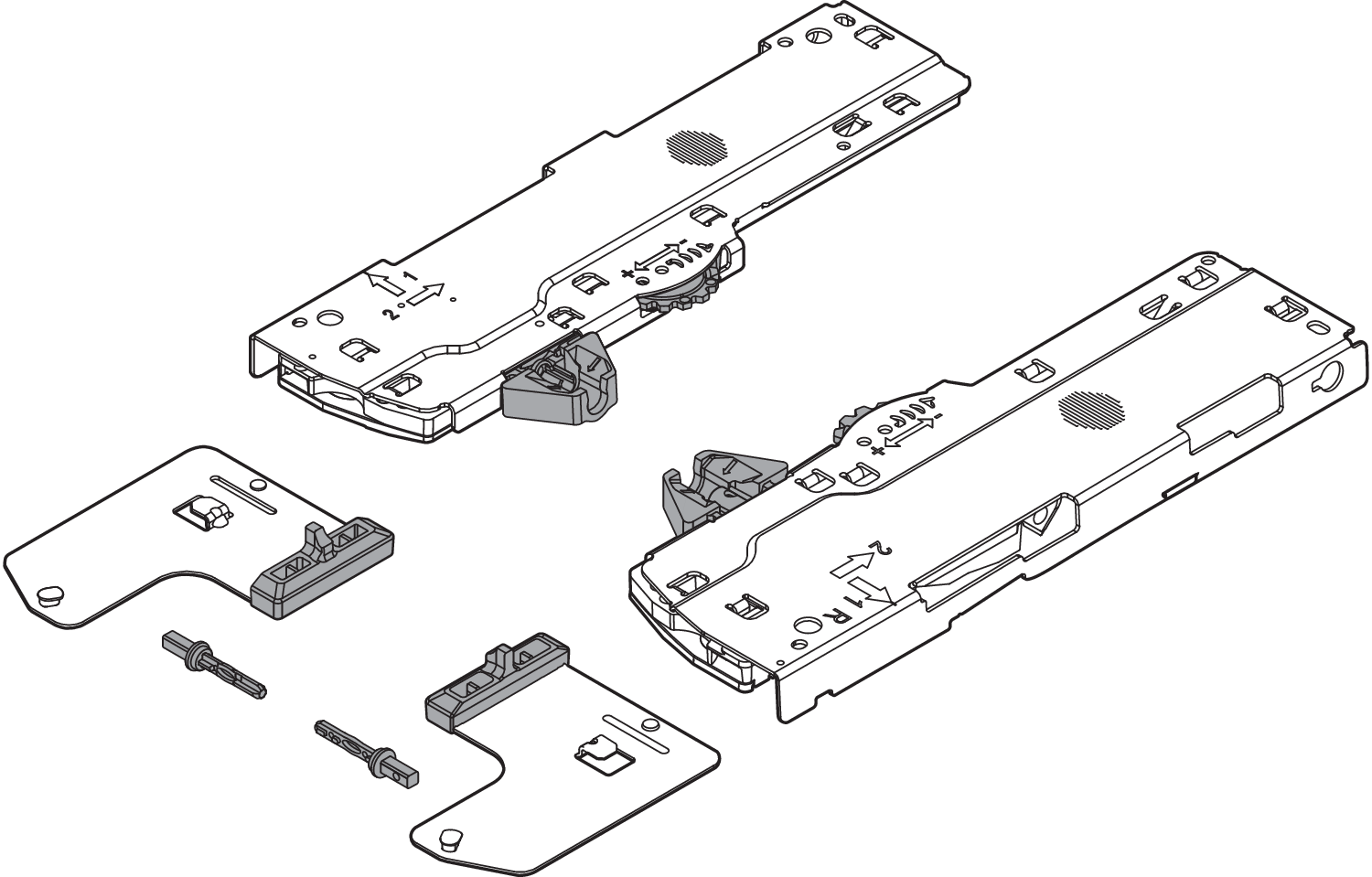 TIP-ON BLUMOTION for MOVENTO Ident S1 R7035 Light-Grey