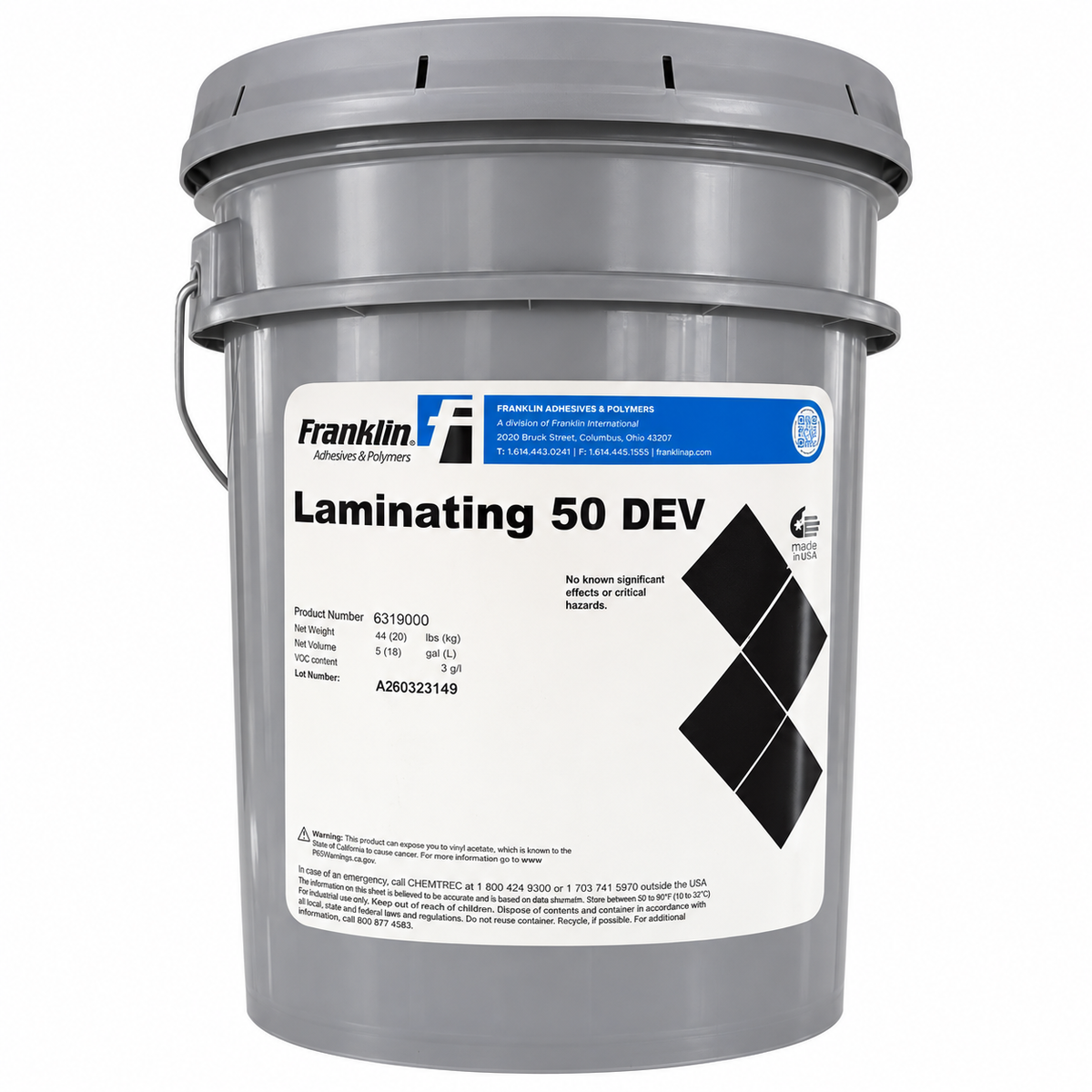 Franklin Laminating 50 DEV Adhesive - 5 GAL