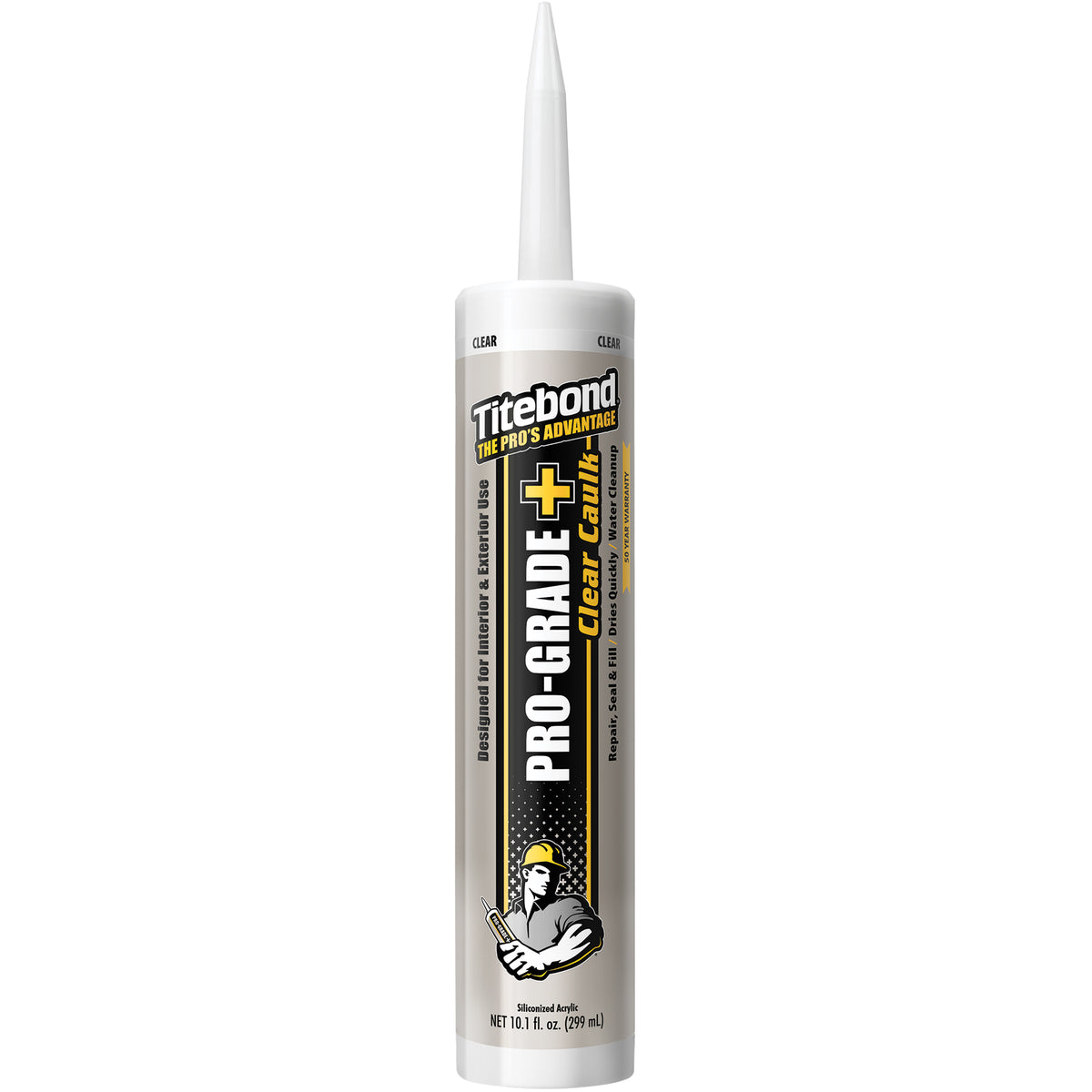 Titebond Pro-Grade Plus Caulk Clear 10.1 Oz