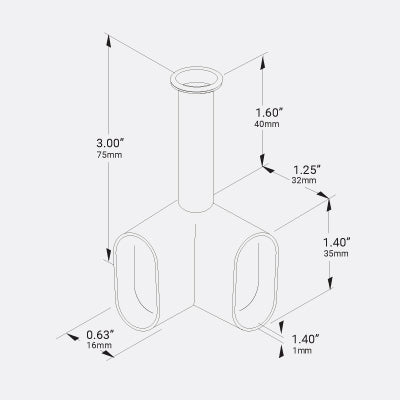 CORNER SUPPORT FOR OVAL CLOSET TUBE BC