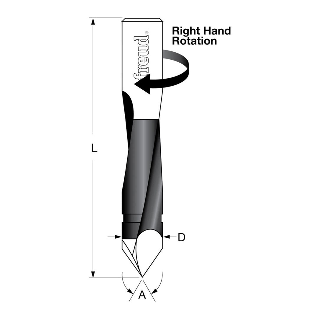 Freud CNC Through Hole Bit - 5/32" Diameter