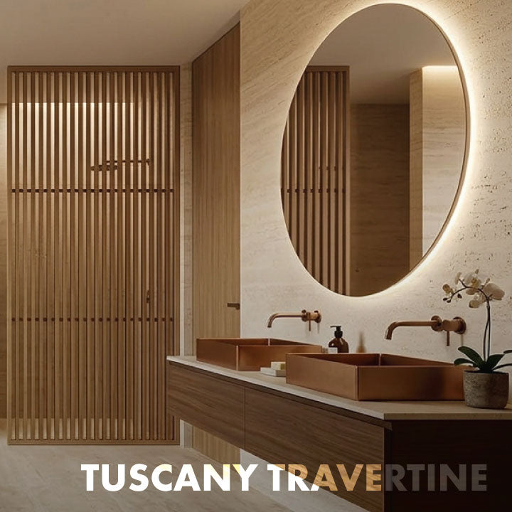 FLEXIBLE WALL PANEL TUSCANY TRAVERTINE 48X96" 2.5MM