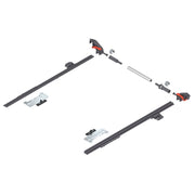 MERIVOBOX lateral stabilizer set, NL=400 mm, CW=1400 mm, full ext., for cutting to size