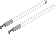 TANDEMBOX rectangular gallery rails - TOP Ident 18'' White Aluminum (Left) 20/Box