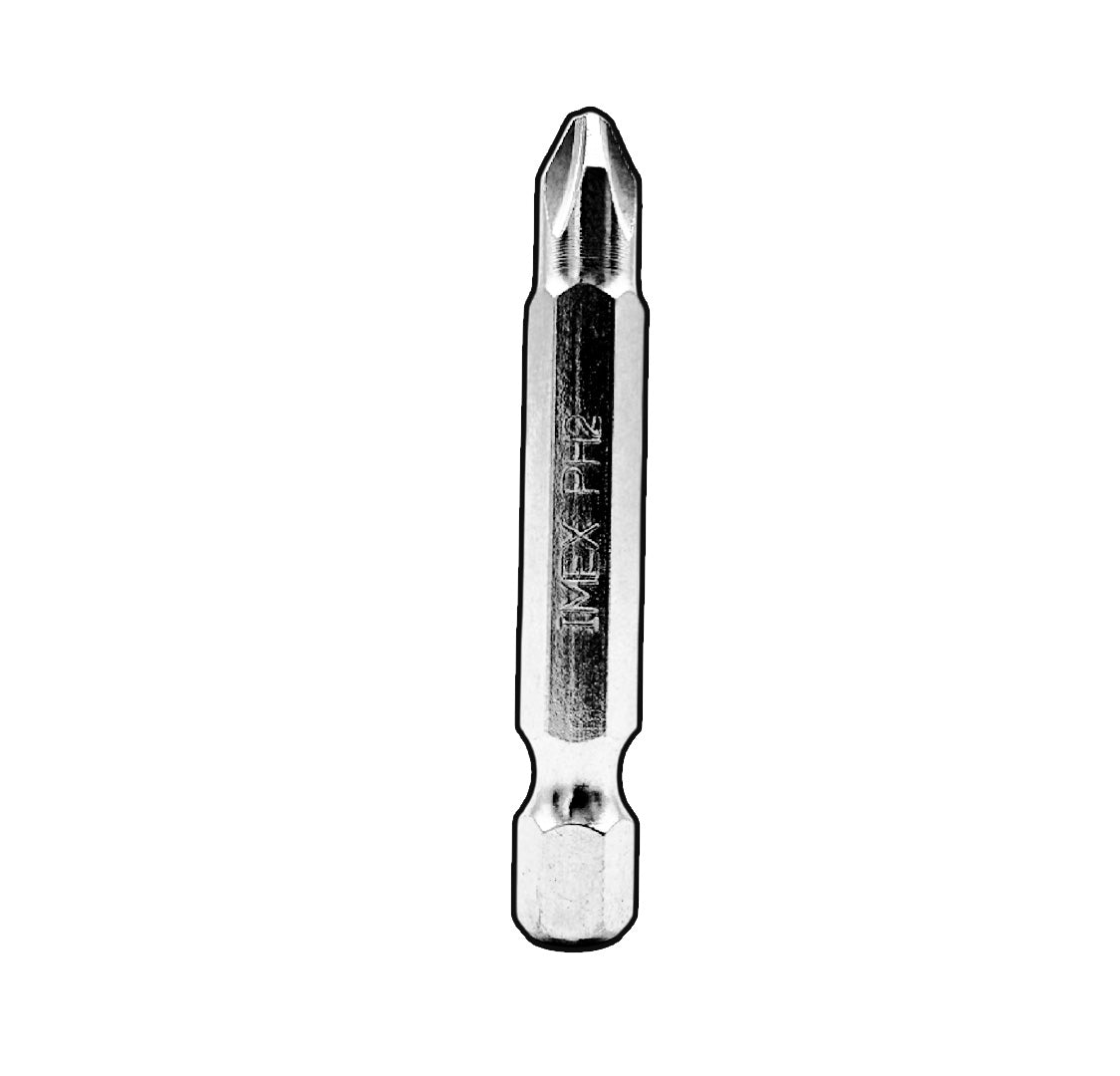 PH2 Screwdriver Bit 50mm Nickel-Plated - IMEX Power Tools