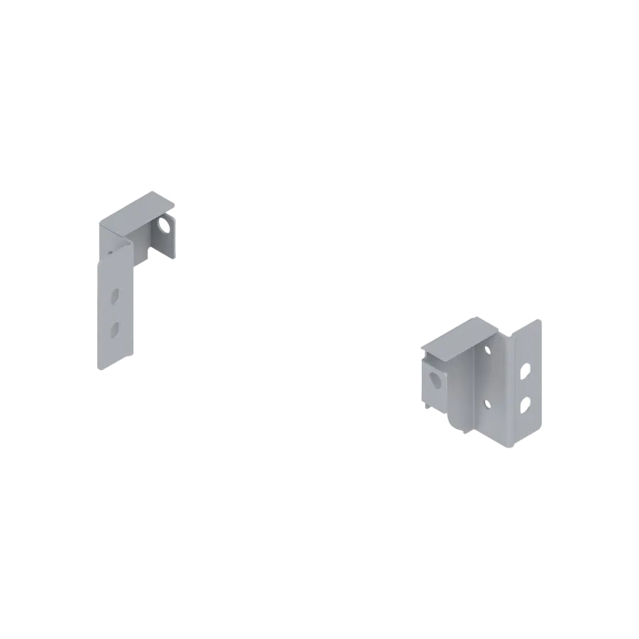 TANDEMBOX Back fixing bracket for wood back Ident R+L White Aluminum