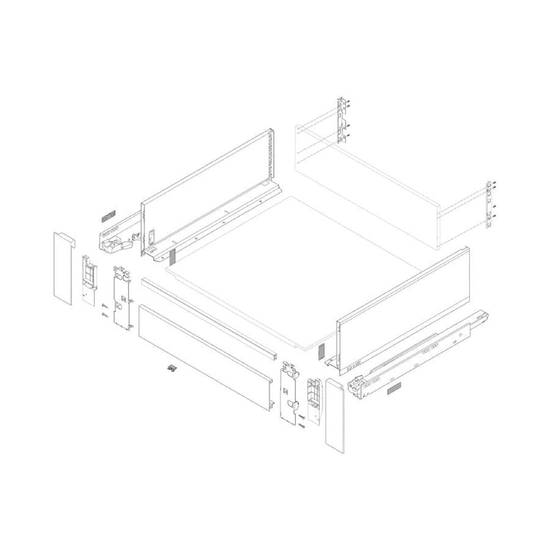 Blum LEGRABOX 42-1/2" Cross Gallery Rail Cut-to-Size Matte Black