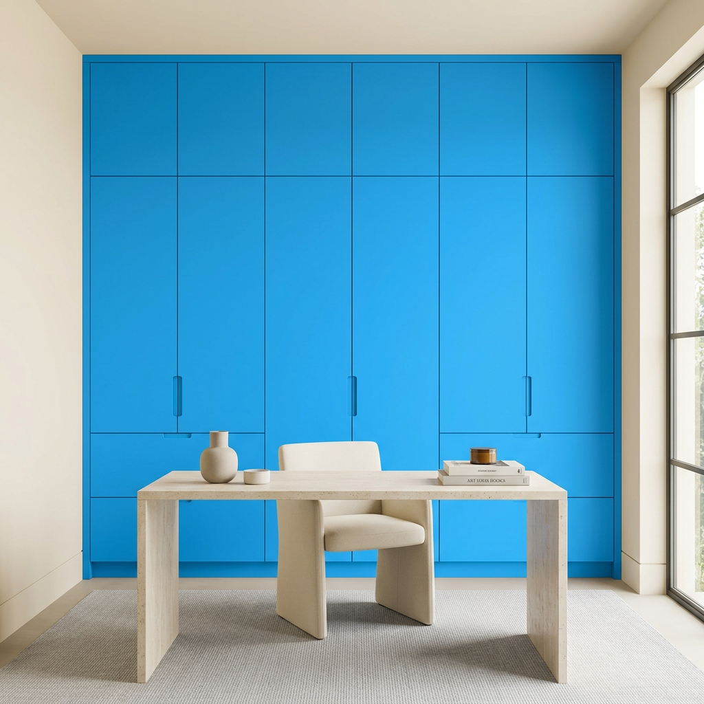 Caribbean LA2182XM laminate on contemporary home office cabinetry