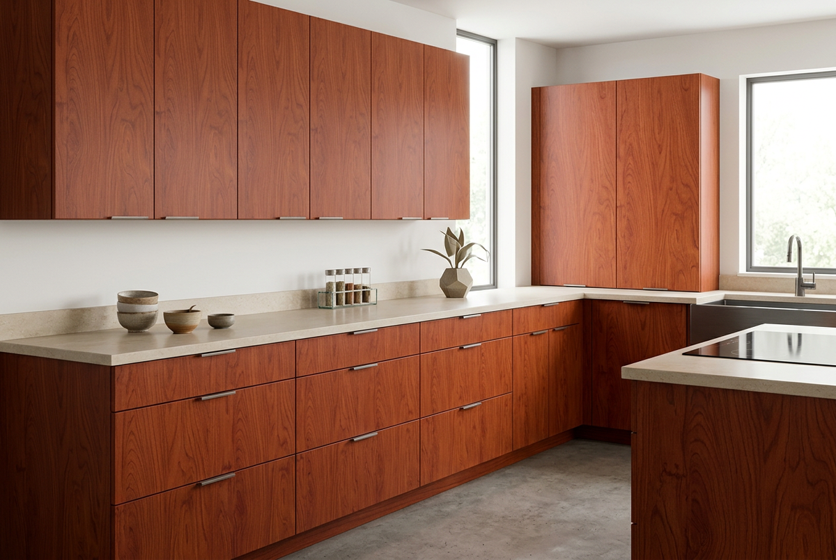 Escena ilustrativa de Cherry mate LA1473MT en muebles de cocina