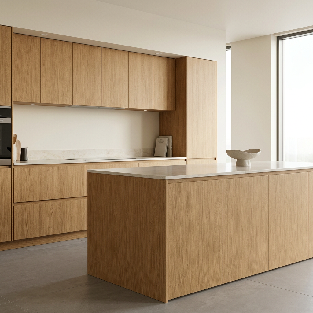Ontario Oak LA1540IT-410 laminate on contemporary kitchen cabinetry