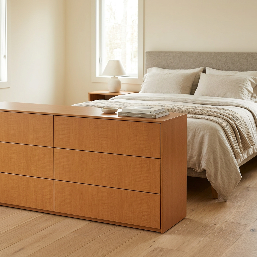 Huntington Maple LA7929-38-335 laminate on contemporary bedroom dresser fronts