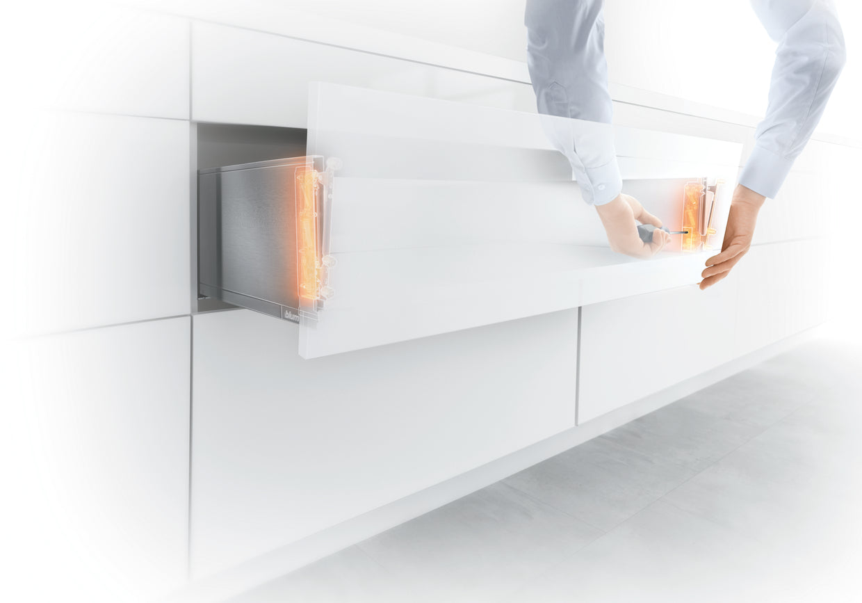 DRAWER BOX KIT BLUM LEGRABOX C HEIGHT (7") 18" LENGTH - ORION GRAY