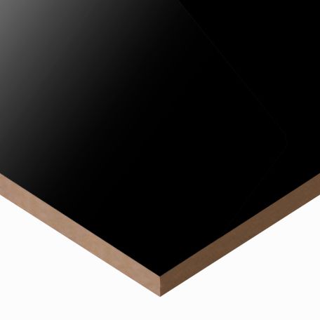 Black Hardboard MDF, 1 Side (1/8 in x 4 ft x 8 ft)