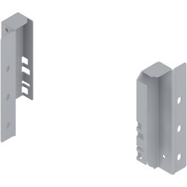 TANDEMBOX Back fixing bracket for wood back Ident R+L White Aluminum