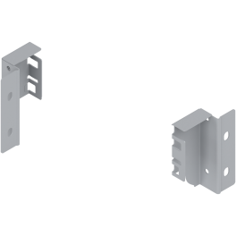 TANDEMBOX Back fixing bracket for wood back Ident R+L White Aluminum