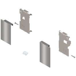 LEGRABOX Interior front fixing bracket set (steel) Ident R+L Brushed Stainless Steel