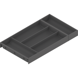 AMBIA-LINE  flatware insert for LEGRABOX drawer, nylon/steel, 5 cutlery compartments, NL=550 mm, width=300 mm