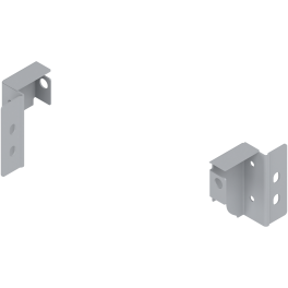 TANDEMBOX Back fixing bracket for wood back Ident R+L White Aluminum