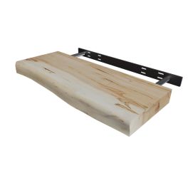 Live Edge Floating Shelf- 9-12"x 24" x 2"- Maple | Federal Brace