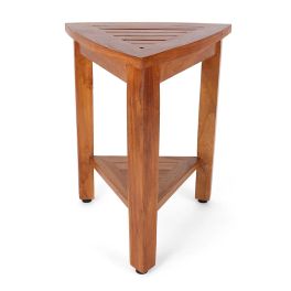 Sereni Teak Shower Stool - 16.5 x 16 x 19.5 - Teak | Federal Brace