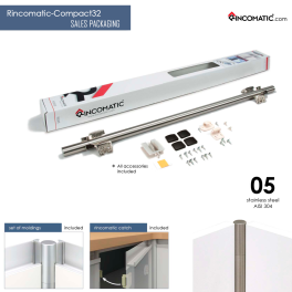 CORNER HINGE COMPACT32 30'' STAINLESS STL