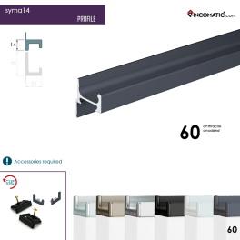 SYMA14 PROFILE ANTHRACITE GREY 2670MM