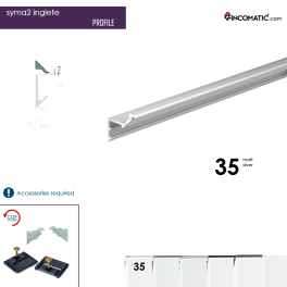 SYMA2 INGLETE PROFILE SILVER MT 2967MM.