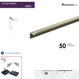 SYMA2 INGLETE PROFILE CHAMPAGNE 2950MM