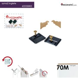  Set of End Caps Metal Syma2 Inglete ( L+R End Caps +2clips +2screws) Matt Gold
