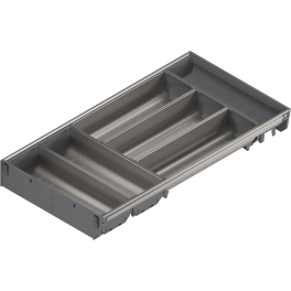 ORGA-LINE for TANDEMBOX Cutlery sets 550mm Inox-Brush/Dust Grey