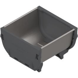 ORGA-LINE for TANDEM drawer runners Individual trays & dividers Single Inox-Brush/Dust Grey
