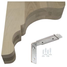 Lexington Overhang Wood Corbel - 10x3x10 - Maple with Corbel Mounting System | Federal Brace