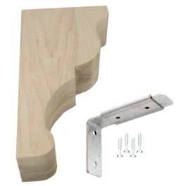 Lexington Bar Bracket Wood Corbel - 6.56x3x12.75 - Maple with Corbel Mounting System | Federal Brace