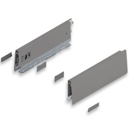 MERIVOBOX INDIUM GRAY drawer side, height M (91 mm), NL=270 mm, right+left