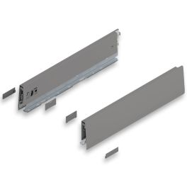 MERIVOBOX INDIUM GRAY drawer side, height M (91 mm), NL=400 mm, right+left