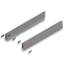 MERIVOBOX INDIUM GRAY drawer side, height M (91 mm), NL=600 mm, right+left