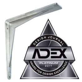 Chevron Countertop Support Bracket - 16x2x16 - Stainless | Federal Brace