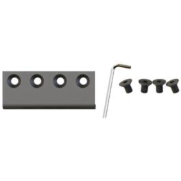 BARN DOOR ROUND FLAT RAIL CONNECTOR SS