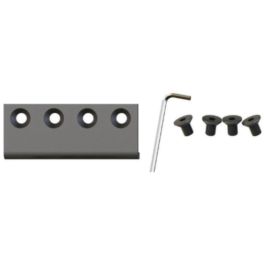 Barn door round flat rail connector, ss