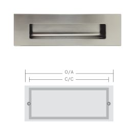 FLUSH HANDLE BRUSHED NICKEL 160MM