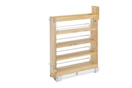 5 in Base Cabinet Organizer Soft-Close Natural  6 in (152 mm) W x 21.63 in (549 mm) D x 25.5 in (648 mm) H