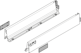 TANDEMBOX 378 M series (3-3/8'' medium side) - drawer profile Ident 22'' White Aluminum