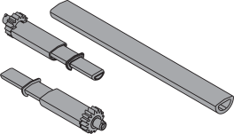 DISCONTINUED - TIP-ON for TANDEM plus 562 - full extension drawer runners synchro. set Unfinished