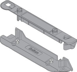 SERVO-DRIVE mounting components Adapt. top/bot. R7037 Dust Grey