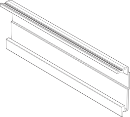 SERVO-DRIVE bracket profile horizontal, length=1143 mm, IW=1161-1170 mm, aluminum, for cutting to size