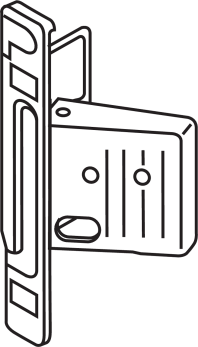 Clip-on front fixing bracket for 320M/K/H & 330M/H METABOX Screw-on (Right) Nickel