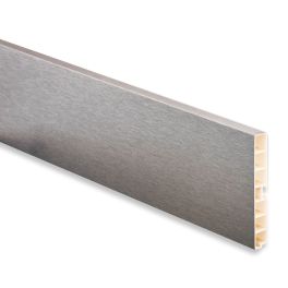 TOE KICK NATURAL ANODIZED BRUSHED ALUMINUM H 110MM 3.3M LENGHT